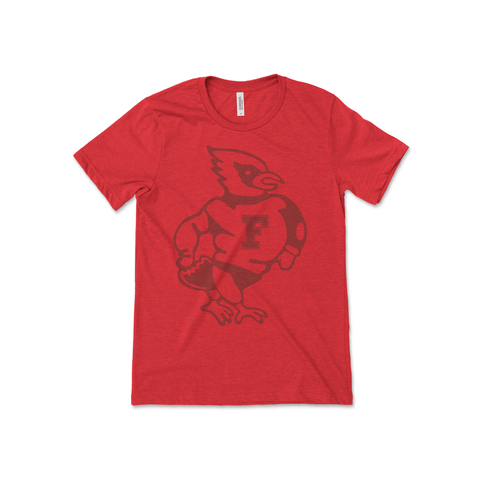 Faded Mascot - Youth Soft Tee (Heather Red)